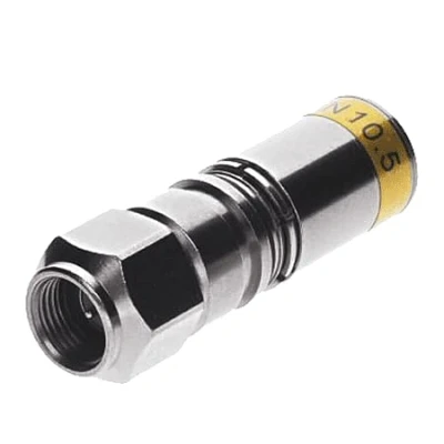 Image of Cabelcon FM RG11 CX3 7.5 F Compression Connector RG 11/10.5 mm Silver Yellow