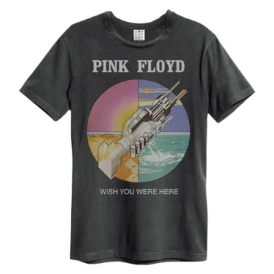 Image of Amplified Unisex Adult Wish You were Here Pink Floyd T Shirt, Charcoal, S