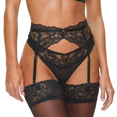 Image of Ann Summers SEXY Sustainable Suspender BELT Suspenders, Women&#039;s, Size: Medium, Black