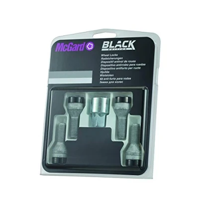 Image of 27222SUB Wheel Lock Bolts Black SUB M14 x 1,5, cone seat, shaft length 27,3 mm, Overall 50,3 Hex size 17mm, Key diameter 25,8 mm