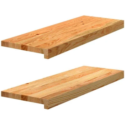 Image of vidaXL Window Sills 2 pcs Light Brown 70x25x2 cm Solid Wood Oak