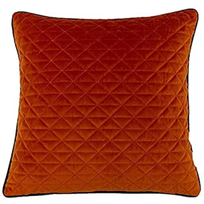 Image of Riva Home Quartz Polyfilled Cushion, Polyester, Jaffa Orange/Teal, 45 x 45cm (18&quot; 18&quot;)