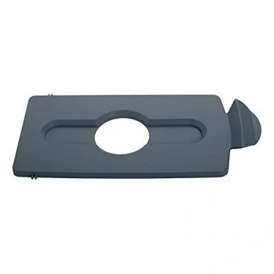 Image of Rubbermaid Commercial Products Slim Jim Recycling StationGrey Bottles/Cans Lid 2007897