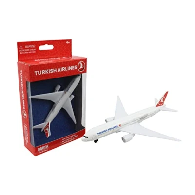 Image of Daron Planes RT5404 Single Airplane Turkish Airlin in Miniature for Crafts, Collecting and Gift, Multi Colour, Multicoloured