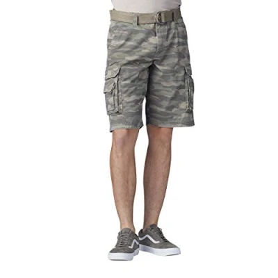 Image of Lee Men&#039;s Dungarees New Belted Wyoming Cargo Short, Fatigue Camo, 40