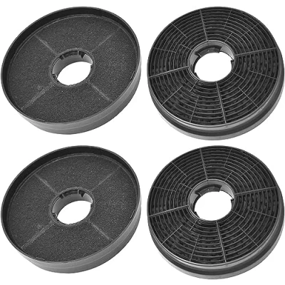 Image of SPARES2GO Carbon Filter compatible with Electriq Cooker Hood Extractor Vent Fan (Pack of 4)