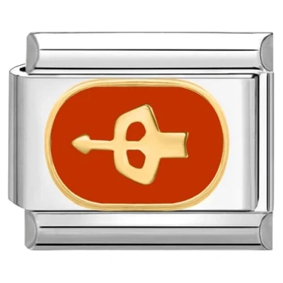 Image of Quiges 9mm Italian Style Charm Link Module Stainless Steel Horoscope Sagittarius for Bracelets