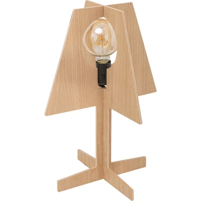 Image of Oak Table Lamp, Wood, 1x E27