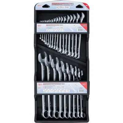 Image of BGS 9473 Combination Spanner Set Inch Sizes 1/4&quot; 1.1/4&quot; 25 pcs.
