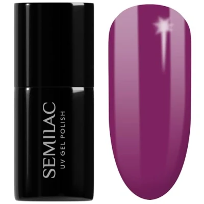 Image of SEMILAC 012 Pink Cherry Nail UV Gel Polish Long Lasting and Easy to Apply Soak off UV/Led Perfect for Home Professional Manicure Pedicure 7 ml