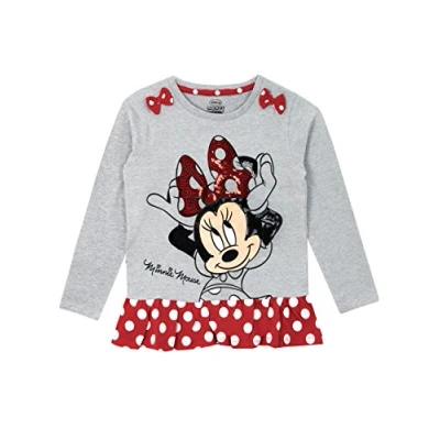 Image of Disney Girls Minnie Mouse Long Sleeved Top Age 5 6 Years Multicoloured