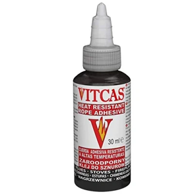 Image of Vitcas RA Heat Resistant Rope Seal Adhesive Black, 30ml