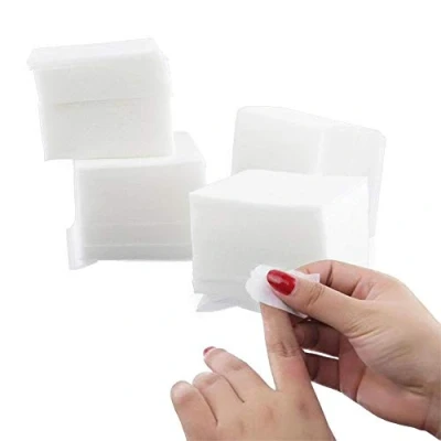 Image of 900pcs White Lint Free Nail Wipes Cotton Pads Art Gel Polish Remover Acrylic UV Tips Cleaner