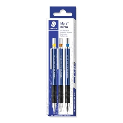 Image of STAEDTLER 775 SC WP3 Mars Micro Mechanical Pencils 0.3 mm, 0.5 0.7 mm (Pack of 3)