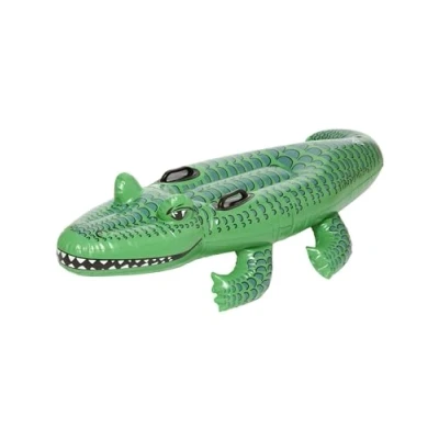 Image of Smiffys Crocodile, Green Inflatable, Approx 140cm, Hawaiian Luau Fancy Dress, Dress Up Accessories