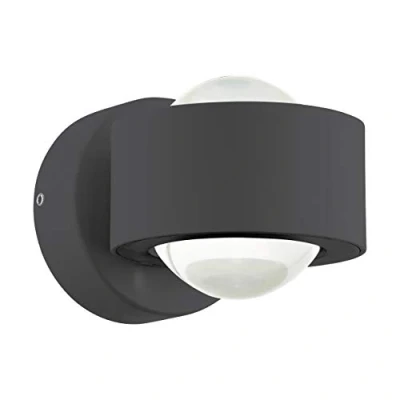 Image of Eglo Lighting Treviolo Led 2 Lamp Outdoor Up Down Wall Light Anthracite IP44