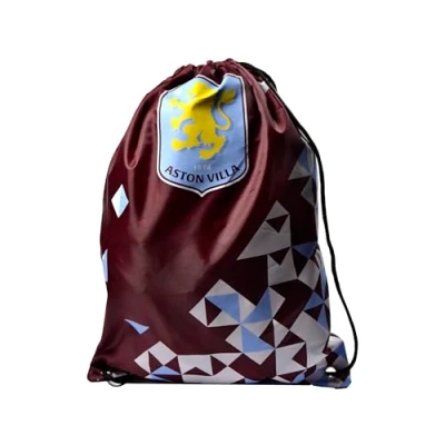 Image of FOCO Aston Villa Particle Design Drawstring Gym Bag, Claret and Blue