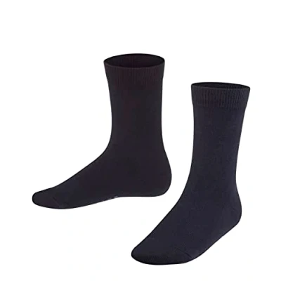 Image of FALKE Unisex Kids Family K SO Sustainable Cotton Plain 1 Pair Socks, Blue (Dark Marine 6170) new eco friendly, 3 5