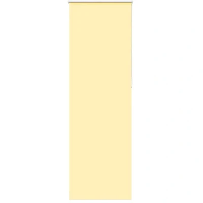 Image of vidaXL Roller Blind Blackout Yellow 75x230 cm Fabric Width 70.7 Polyester