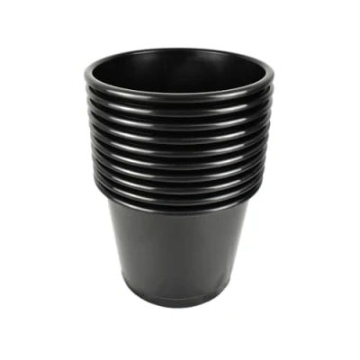 Image of Deflecto Essential Range 14 Litre Waste Bin Black Pack of 10 Plastic Bins Bedroom Paper For Bedrooms Dustbin Kitchen Trash Accessories Office