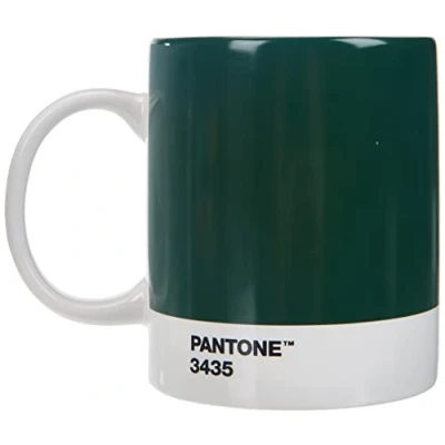 Image of Copenhagen Design PANTONE Mug, coffee/tea cup, fine china (ceramic), 375 ml, dark green, 3435 C, Porcelain, 1 Count (Pack of 1)