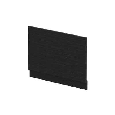 Image of 800mm Bath MFC End Panel &amp; Plinth Woodgrain Charcoal Black