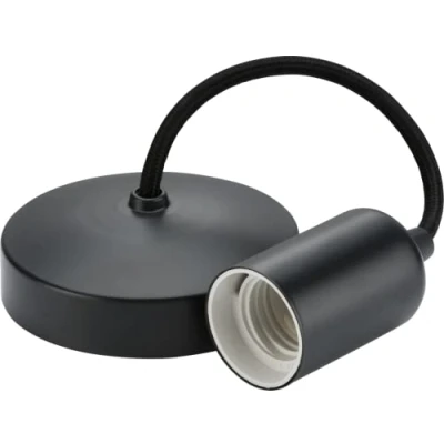 Image of Knightsbridge 6&quot; E27 Contemporary Pendant Set Anthracite (8270AT)