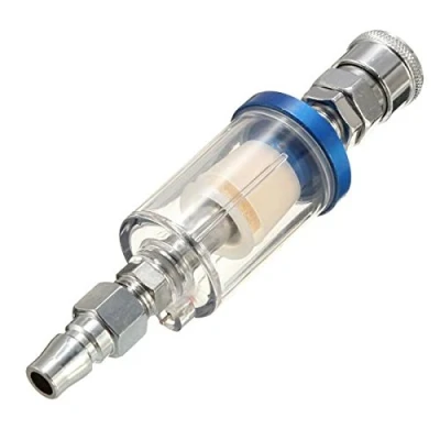Image of EsportsMJJ 1/4 Inch BSP Mini Air Filter Moisture Water Line Clear Trap For Paint Spray Gun