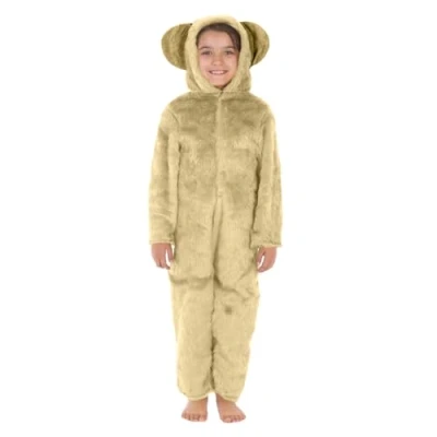 Image of Charlie Crow Fur Honey Bear Costume for kids 9 11 Years