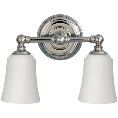Image of Huguenot Lake 2 Light Bathroom Over Mirror Polished Chrome IP44, G9