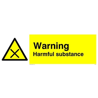 Image of Pack of five Warning Harmful Substance Sign 300x100mm L31
