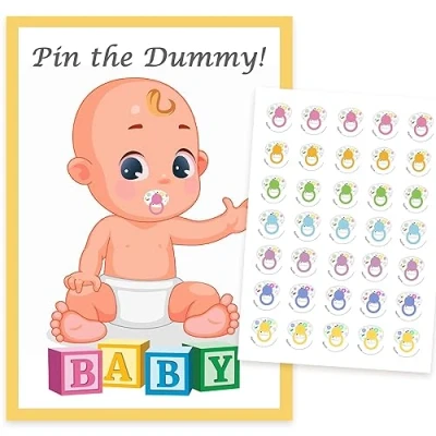 Image of AndysCrafts Pin The Dummy On Baby Game for 35 Players A Joyful Shower Activity