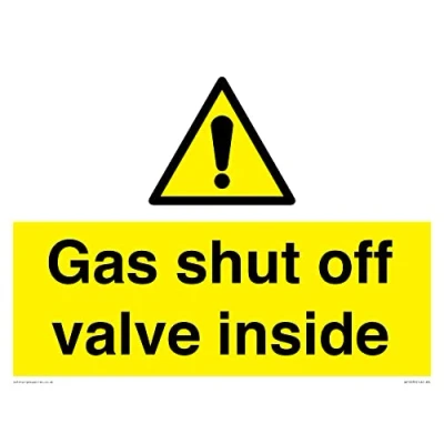 Image of Gas shut off valve Inside Sign 400x300mm A3L