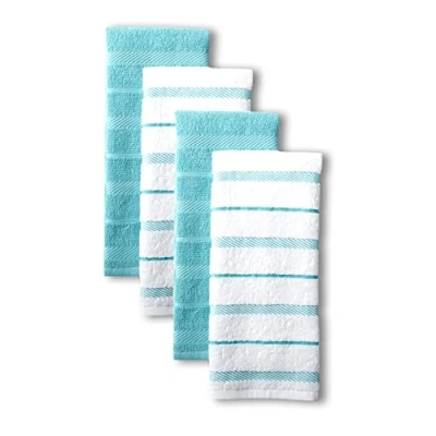 Image of KitchenAid Kitchen Towel Set, Cotton, Aqua, 16&quot;x26&quot;
