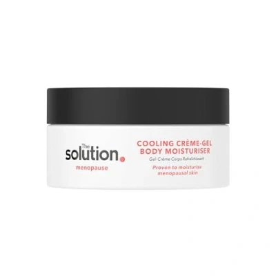 Image of The Solution Menopause Cooling Crème Gel Body Moisturiser (200ml). Hydrating Night &amp; Day Cream with Marine Pro Collagen, Vegan Cruelty Free Moisturising Complex for Hot Flushes