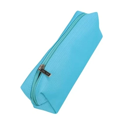 Image of Online Premium Pencil Case, Stylish case for Boys and Girls, with Practical Zip, 1 Compartment, Ideal School, University Office, Turquoise, Größe S,