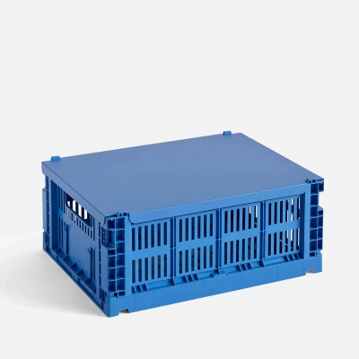 Image of HAY Colour Crate Lid Medium Electric Blue