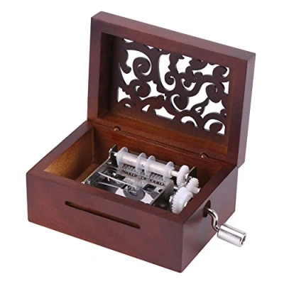 Image of 15 Note DIY Hand Crank Music Box Movement, Wooden Make Your Own Box, Special Birthday without Hole Puncher or Tapes