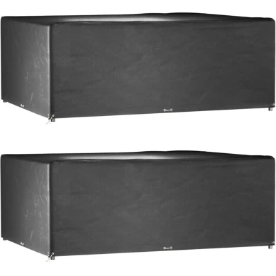 Image of vidaXL Garden Furniture Covers 2 pcs 16 Eyelets 300x250x90 cm Rectangular