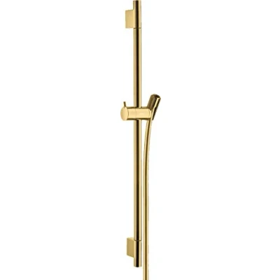 Image of Hansgrohe Unica Shower Rail S Puro 65 Cm With Hose, Polished Gold Optic, 28632990