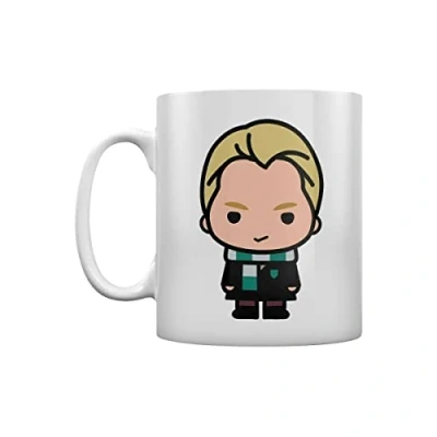 Image of Pyramid International Harry Potter Ceramic Mug with Japanese Style Chibi Illustrations of Draco Malfoy in Presentation Box Official Merchandise