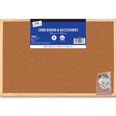 Image of Tallon 300 x 450mm Cork Board, 4278