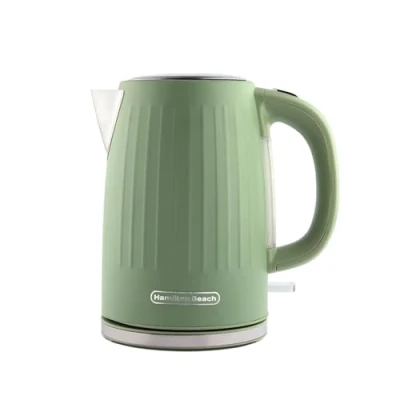 Image of Hamilton Beach Electric Kettle, Harmony, 1.7L, Rapid Boil, Boil Dry Protection, 360 Swivel Base, Removable Limescale Filter, Illuminated Indicator Light, Matcha HBK012M