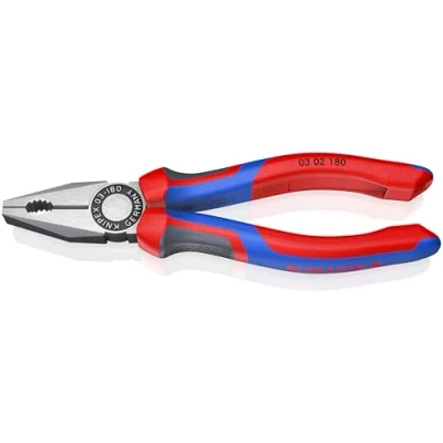 Image of Knipex Combination Pliers black atramentized, with multi component grips 200 mm 03 02