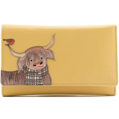 Image of Mala Leather Callum The Coo Collection Purse RFID Blocking 3664_23 Yellow