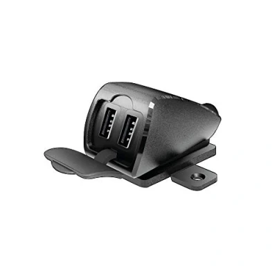 Image of Lampa usb Fix Trek 2, rainproof double charger, screws or sided tape fixing Ultra Fast Charge 5400 mA 12/24V