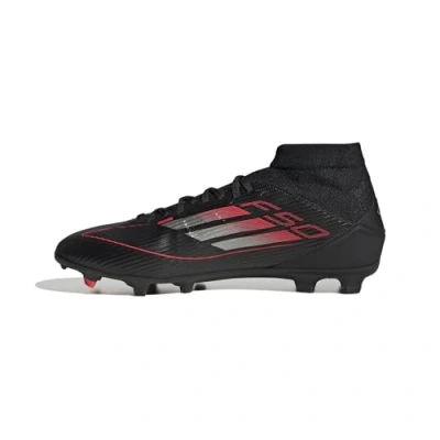 Image of adidas Unisex F50 League Football Boots FG/MG, core Black/Iron met./Lucid red, 4 UK