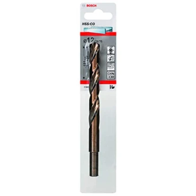 Image of Bosch Professional 2608585869 HSS Co Metal drill Bit (stainless steel, 12 x 101 151 mm, accessory driver), Gold