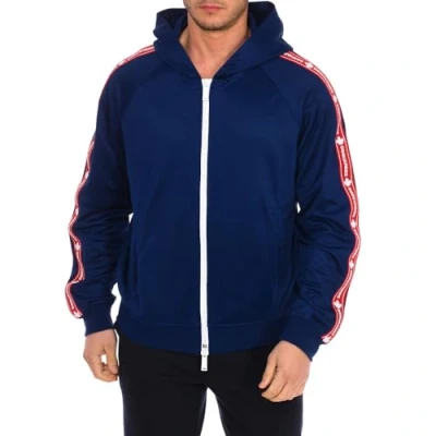Image of Dsquared2 Mens Sport sweatshirt with zipper and hood S74HG0103 S23686 man Blue Size 2XL
