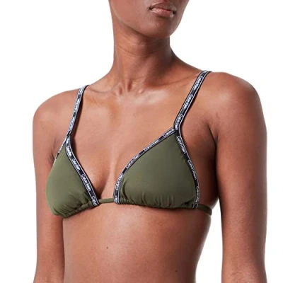 Image of Calvin Klein Women&#039;s Triangle Rp KW0KW01604 Bras, Green (Crocodile Green), M